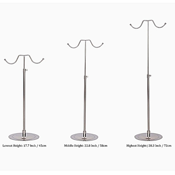 New! Adjustable Stainless Steel Double Hook Handbag Display Stand! - Picture 3 of 10